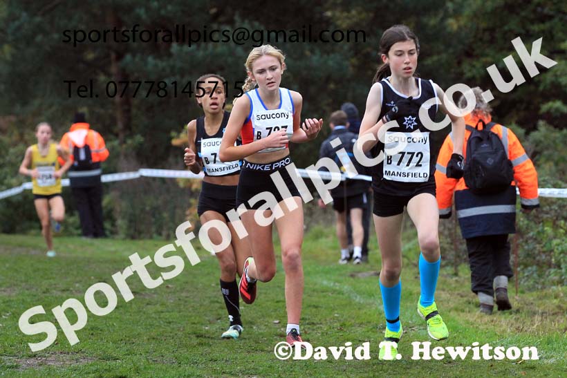 Girls Under-15s, 2022 National Cross Country Relays, Berry Hill Park, Mansfield.  Photo: David T. Hewitson/Sports for All Pics